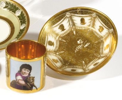 PARIS Litron-shaped cup and its saucer in...