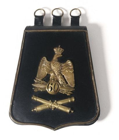 Sabretache de bureau en cuir verni dans le...