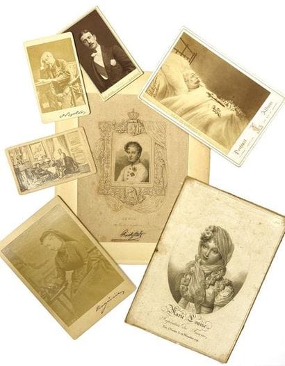 FAMILLE IMPERIALE Ensemble de cinq photographies...