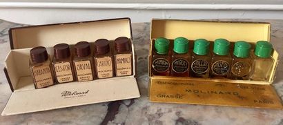MOLINARD Two boxes containing mini vials...