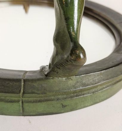 Eugène PIRON (1875-1928) Frog fauna. Bronze...