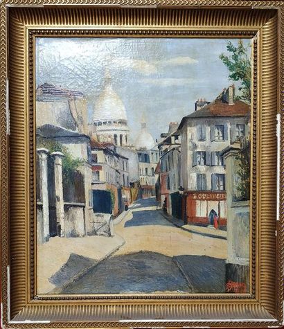 ECOLE FRANCAISE du XXème siècle Rues à Montmartre...