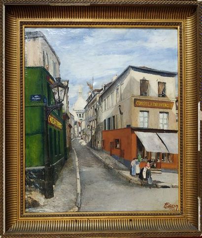 ECOLE FRANCAISE du XXème siècle Rues à Montmartre...