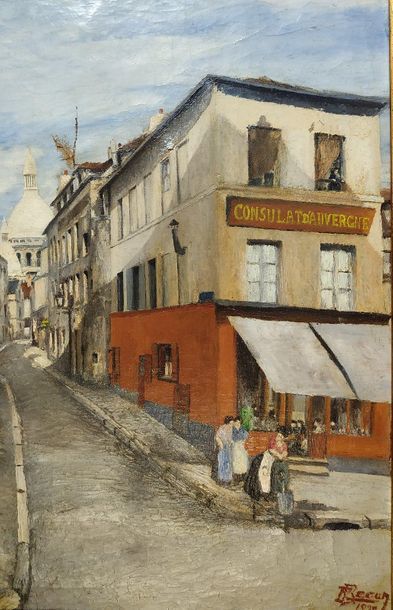 ECOLE FRANCAISE du XXème siècle Rues à Montmartre...