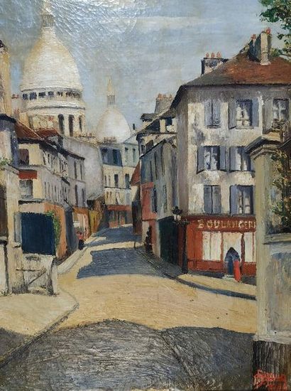 ECOLE FRANCAISE du XXème siècle Rues à Montmartre...