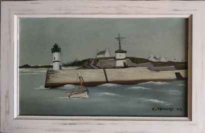 Claude VENARD (1913-1999) Bord de mer Breton...