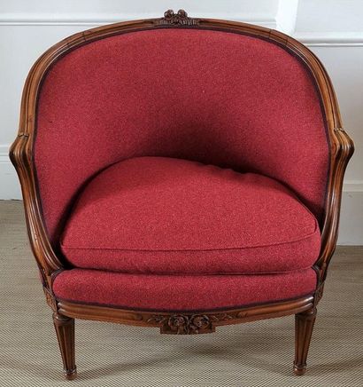 PAIR OF CHERRY BERGERES with a gondola backrest...