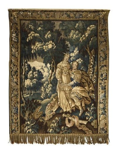 AUBUSSON Mythological scene Tapestry in polychrome...