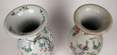 CHINA Two pair of baluster-shaped vases made...