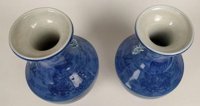 CHINA Beautiful pair of baluster shaped porcelain...