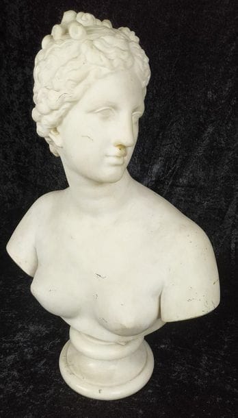 AFTER THE ANTIQUE Bust of Diana White marble...