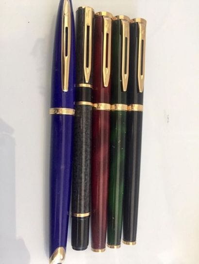 WATERMAN - CARENE Fountain pen in blue lacquered...