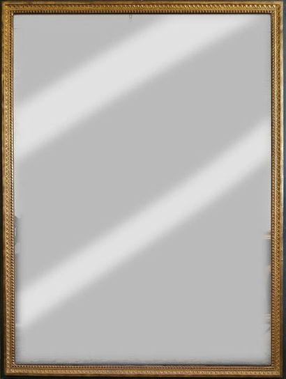 Large MIRROR in lacquered and gilded wood...