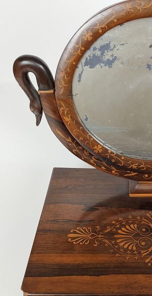 Palisander veneer COIFFEUSE and light wood...