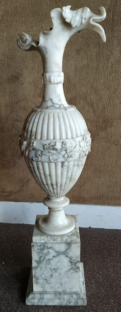 Large marble ATHENIENNE mounted as a lamp...