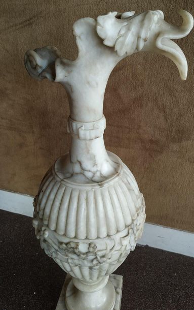 Large marble ATHENIENNE mounted as a lamp...