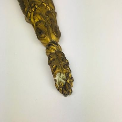 Pair of ormolu and chiselled bronze sconces...