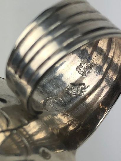 WINE TASTE in silver with gadrooned decoration,...