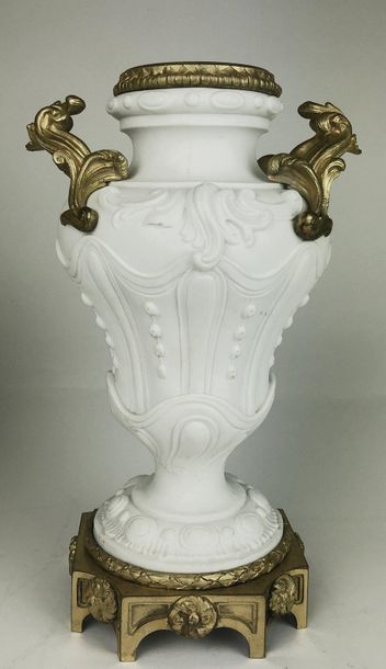 SEVRES (in the taste of) Pair of enamelled...
