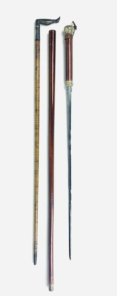 Set of TWO CANNES, one dagger and the other...