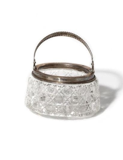SUGAR BOWL - BASKET 

Crystal, silver

Stamps:...