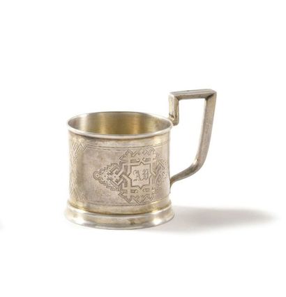 GLASS HOLDER

Engraved silver

Punches: В.С....