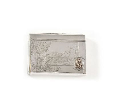 CIGARETTE CASE

Engraved silver

Punches:...