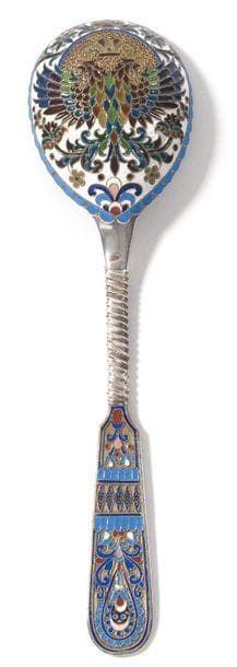 BIG SPOON

Silver, cloisonné enamel, plique-updated

Punches:...