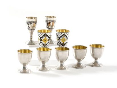 LOT of 7 VODKA GLASSES 

It comes with two...