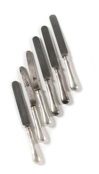 6 KNIFES by brothers GRATCHEV

Silver, decorated...