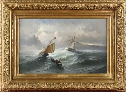 Paul ANGE (XX) Effets du ciel sur la mer...