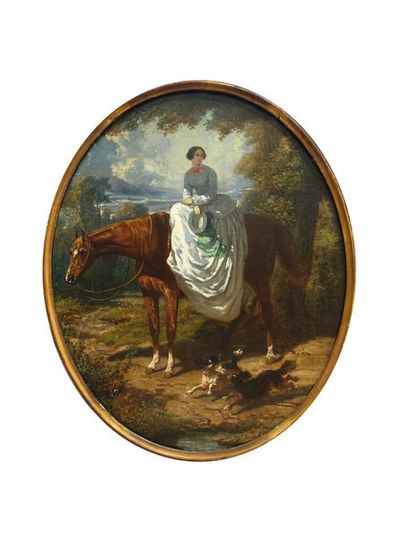 19th CENTURY SCHOOL Woman returning from...