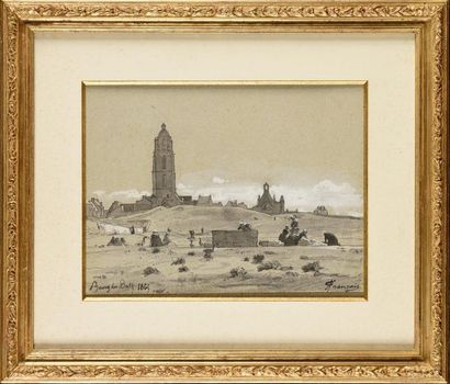 François-Louis FRANÇAIS (1814-1897) Le bourg...
