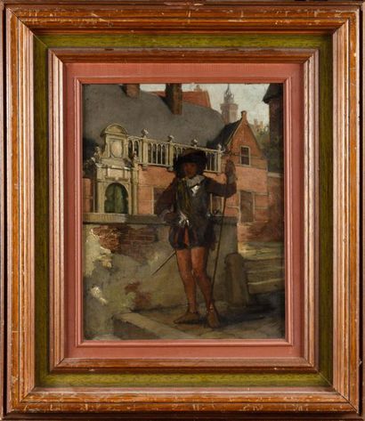 Late 19th century school Page Oil on panel...