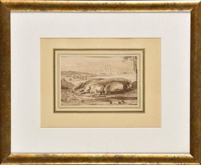 Jean-Jacques CHAMPIN (1796-1860) Paysage...