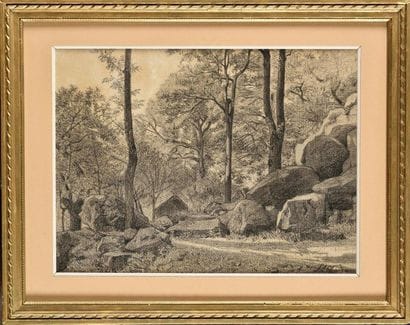 Jean Ferdinand CHAIGNEAU (1830 - 1906) L'orée...