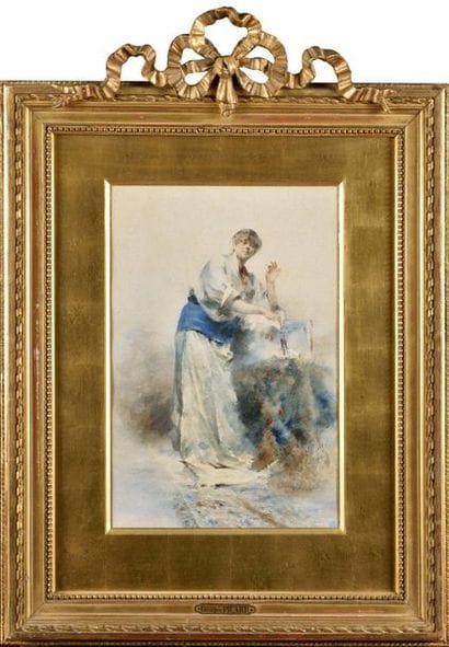 Georges PICARD (1857-1946) Elegant Armchair...