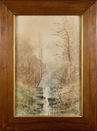 Auguste ALLONGE (1833-1898) River in the...