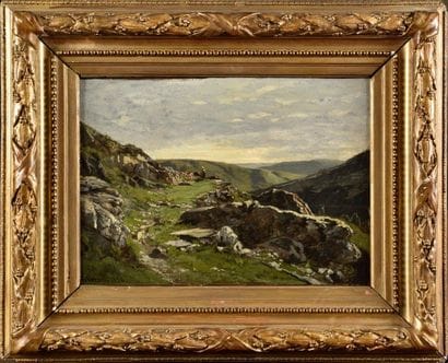 Alexandre Rene VERON (1826-1897) Paysage...