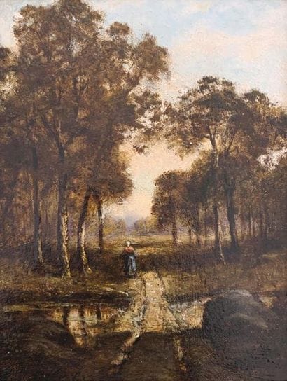 Adrien SCHULZ (1851-1931) Fagotiére sur le...