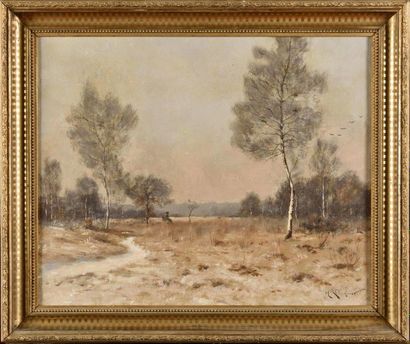 Henri LINGUET (1881-1914) Paysage de forêt...