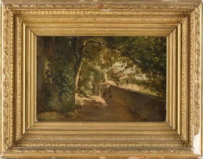 DEPAULE Front door of Fontainebleau Oil on...