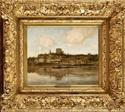 Emmanuel LANSYER (1835-1893) Vue de Montrichard...