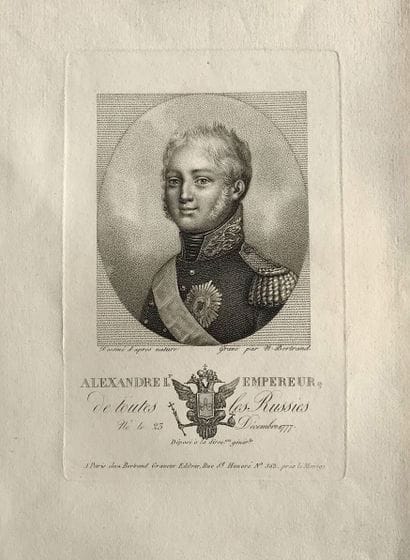 LOT DE TROIS GRAVURES : 

1) Catherine II....