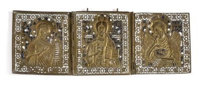 ICONE OUVRANTE EN TROIS PARTIES. 

« Christ...