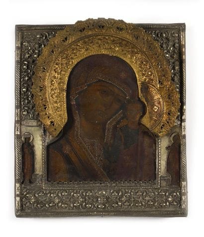 LOT : 

« La Vierge de Kazan ». Tempera sur...