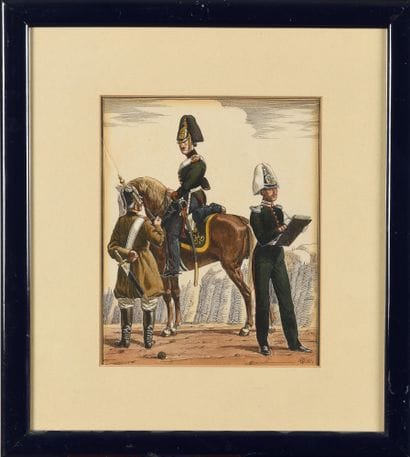 LOT DE 4 LITHOGRAPHIES SUR LE SUJET 

DE...