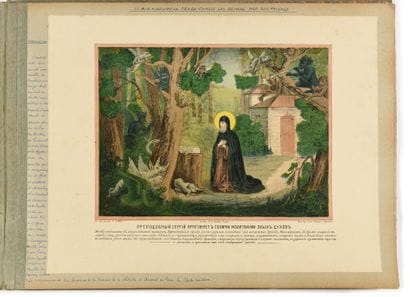 ALBUM AVEC 10 LITHOGRAPHIES COLORIEES 

représentant...