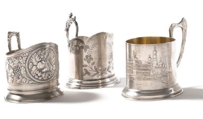 3 PORTE-VERRES

Argent, ciselure

Poinçons...