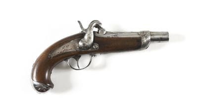 PISTOLET DE GENDARMERIE A PERCUSSION MODELE...